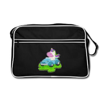 Unicorn Car - Retro Bag - black/white - Front