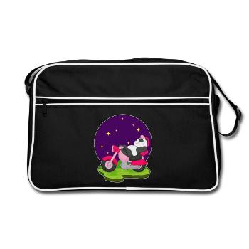 Panda Motorcycle - Retro Bag - black/white - Front