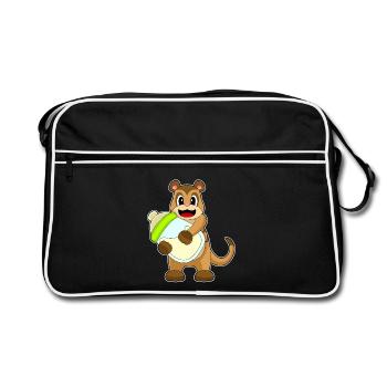 Meerkat Baby Milk Bottle - Retro Bag - black/white - Front