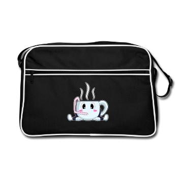 Tasse Kaffee - Retro Tasche - Schwarz/Weiß - Vorne