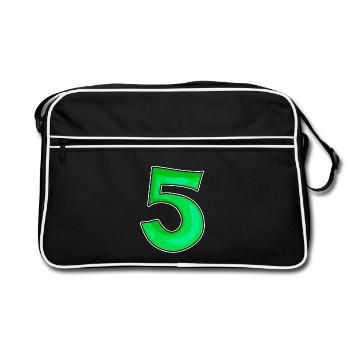 Numéro 5 Numéro Vert - Sac Retro - noir/blanc - Devant