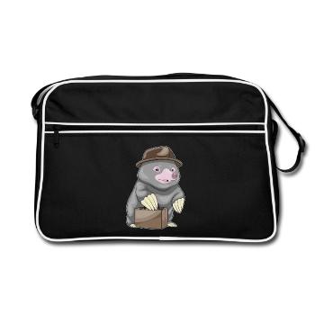 Porte-documents Mole Entrepreneur - Sac Retro - noir/blanc - Devant