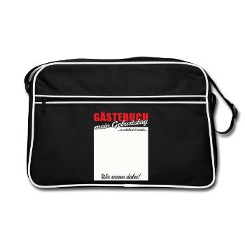 Livre d’or Salutation d’anniversaire - Sac Retro - noir/blanc - Devant