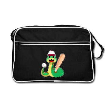 Snake Baseball Baseball Bat Sports - Retro Bag - black/white - Front