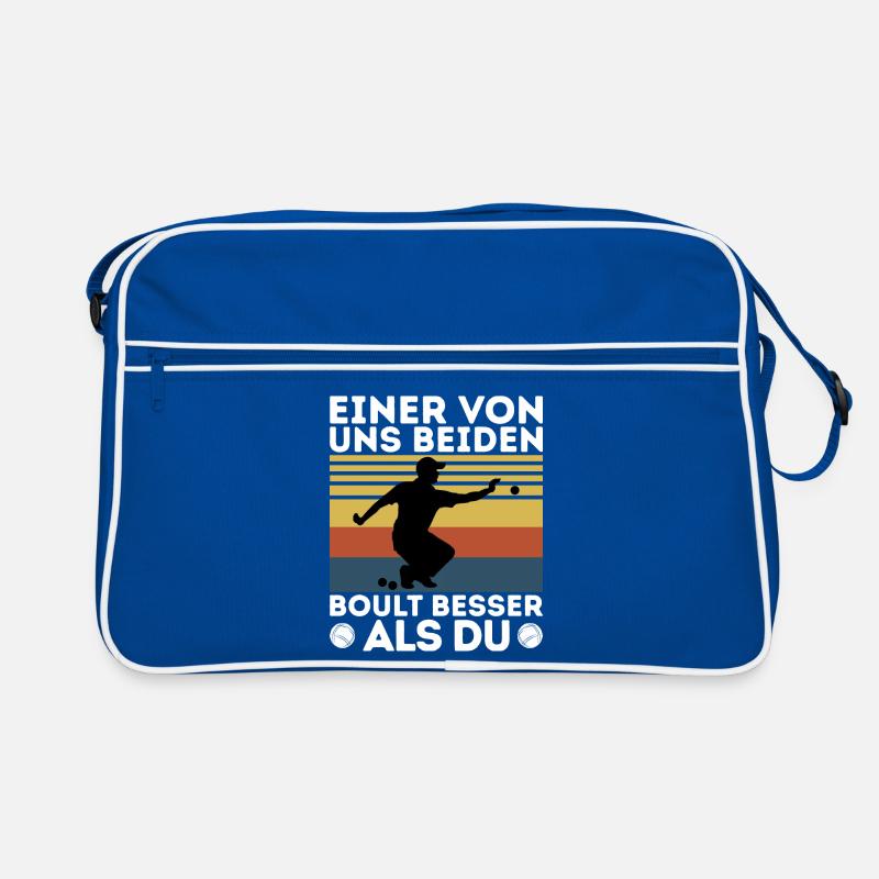 Einer von uns beiden boult - Bouler Petanque Retro Tasche