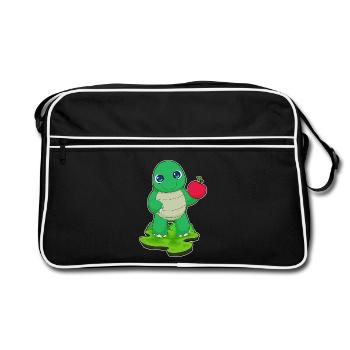 Turtle Apple - Retro Bag - black/white - Front