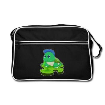 Tortoise Student Cap School - Retro Bag - black/white - Front