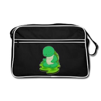 Tortoise Yoga Fitness Meditation - Retro Bag - black/white - Front