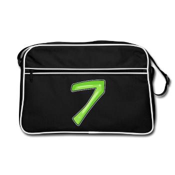 7 - seven green - Retro Bag - black/white - Front