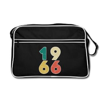 1966 - Born 1966 - Built in 1966 - Retro Bag - black/white - Front