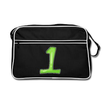 Numéro 1 Vert - Sac Retro - noir/blanc - Devant