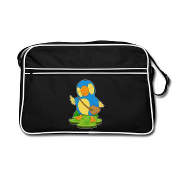 Sac à bandoulière Parrot - Sac Retro - noir/blanc - Devant