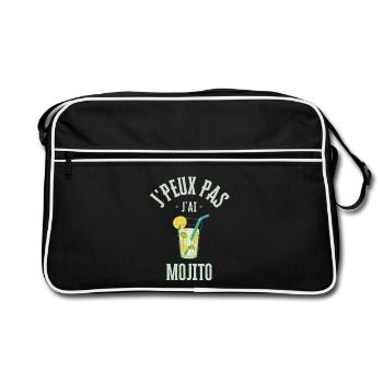 J'peux pas j’ai mojito - Sac Retro - noir/blanc - Devant