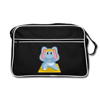 Gymnastique de fitness de yoga d’éléphant - Sac Retro - noir/blanc - Devant