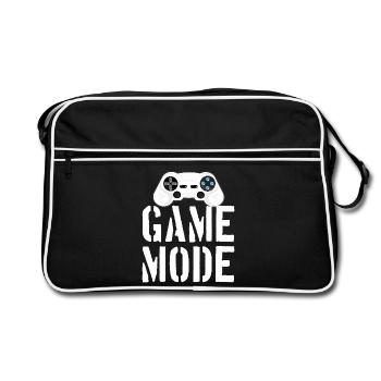 Game Mode - Retro Tasche - Schwarz/Weiß - Vorne