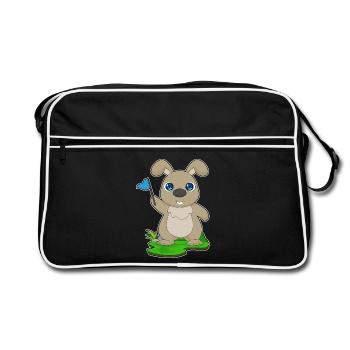 Drapeau du lapin - Sac Retro - noir/blanc - Devant