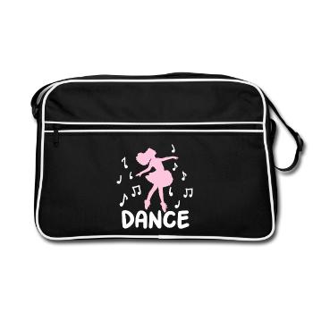 Tänzerin Ballerina - Retro Tasche - Schwarz/Weiß - Vorne