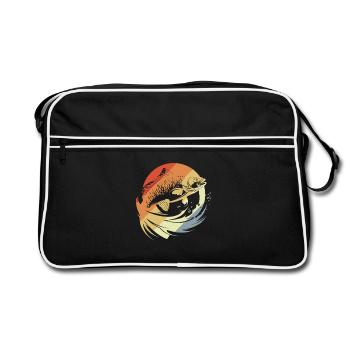 Look rétro graphique poisson - Sac Retro - noir/blanc - Devant