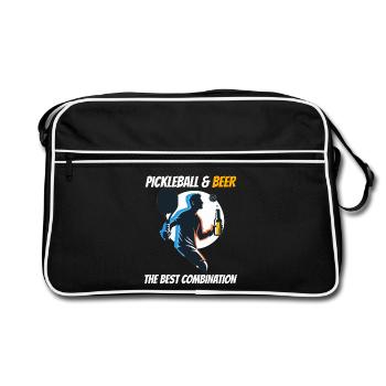 Pickleball & Beer The Best Combination - Retro Bag - black/white - Front
