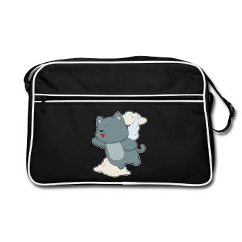 Ailes d’ange chat - Sac Retro - noir/blanc - Devant
