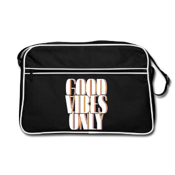 Ondes positives seulement année 80 - Sac Retro - noir/blanc - Devant