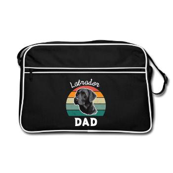 Labrador Dad Vintage-Labrador-Besitzer - Retro Tasche - Schwarz/Weiß - Vorne