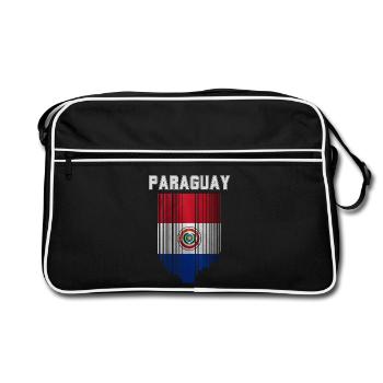 Paraguayan flag, Paraguayan pride - Retro Bag - black/white - Front