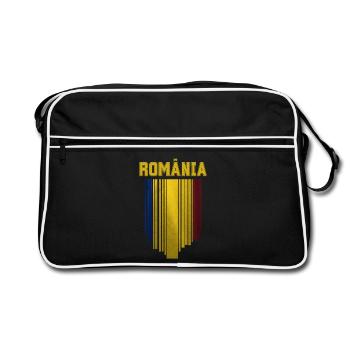 Romanian flag, Romanian pride - Retro Bag - black/white - Front