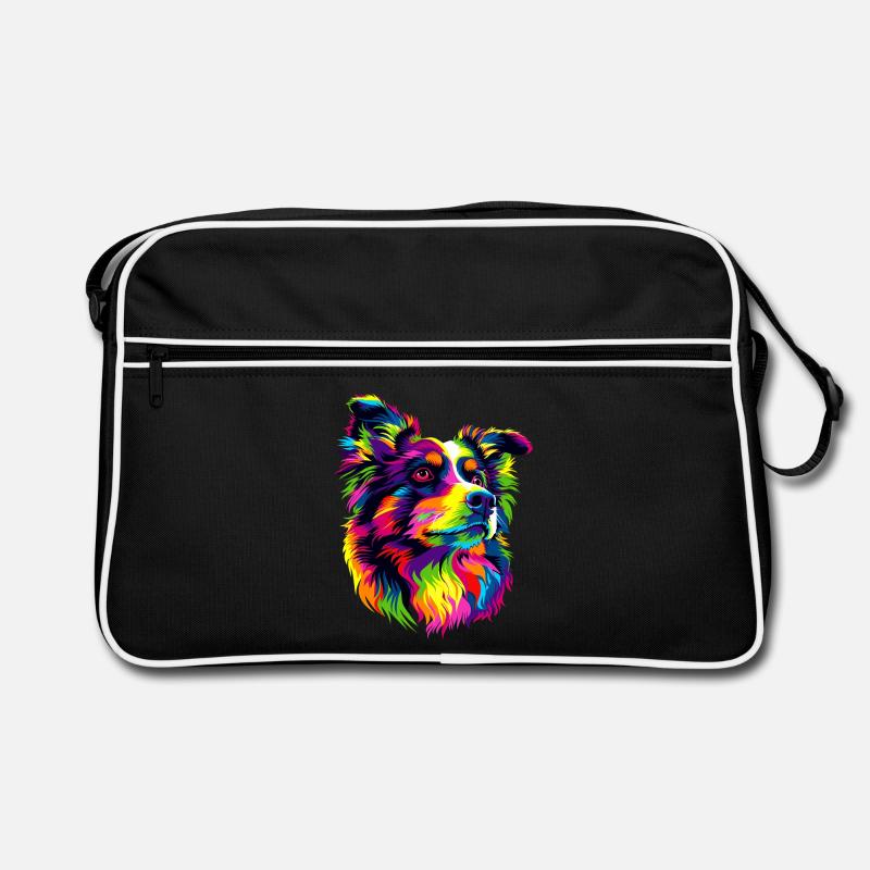 Australian Shepherd Bright Colors Pop Art Aussie Retro Bag