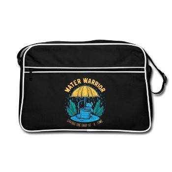 Héros du Largage du Guerrier de l’Eau - Sac Retro - noir/blanc - Devant