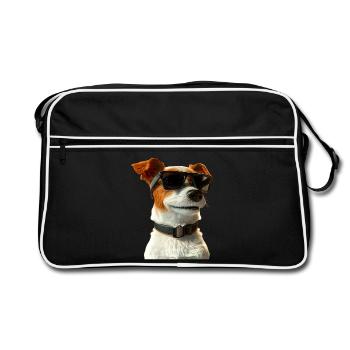 Jack Russell Terrier Dog Lover Jack Russell's - Retro Bag - black/white - Front
