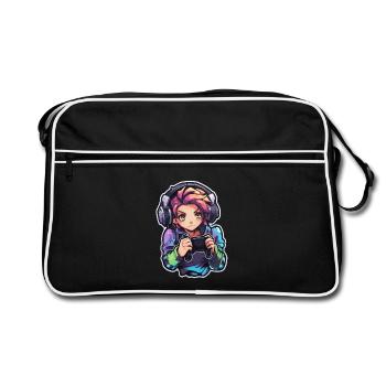 Gamer Anime Look - Retro Bag - black/white - Front