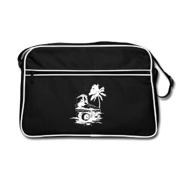 Dessin de patins à roulettes - Sac Retro - noir/blanc - Devant