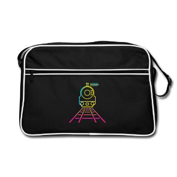 Style de dessin animé ferroviaire - Sac Retro - noir/blanc - Devant