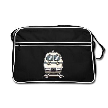 Train Style de dessin animé - Sac Retro - noir/blanc - Devant