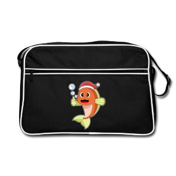 Chapeau de Noël Poisson Noël - Sac Retro - noir/blanc - Devant