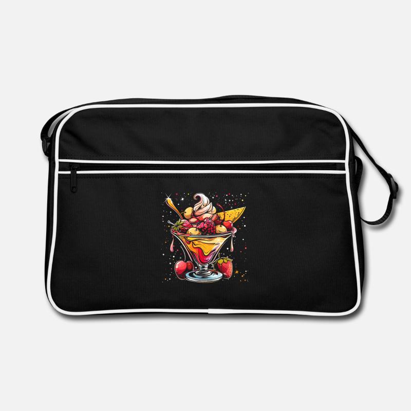 Eisbecher Grafik Retro Tasche