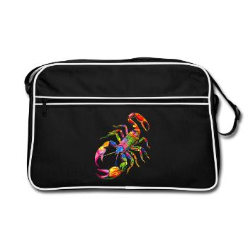 Scorpion Arachnides Scorpion Drôles de scorpions - Sac Retro - noir/blanc - Devant