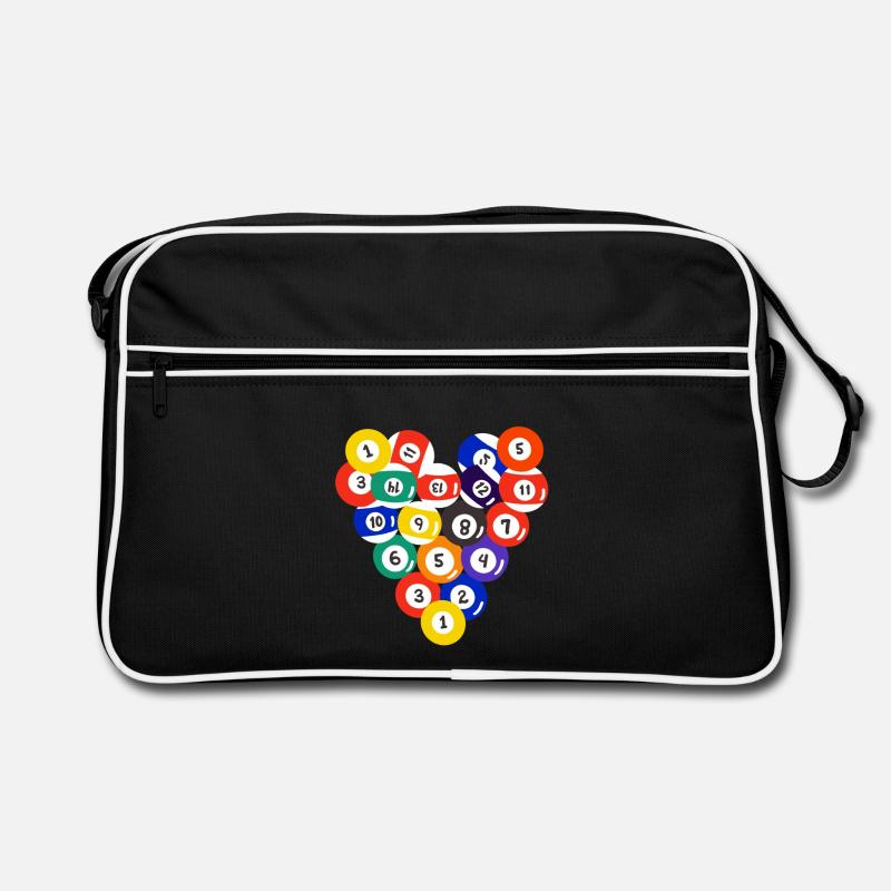 Pool Billardkugeln Retro Tasche
