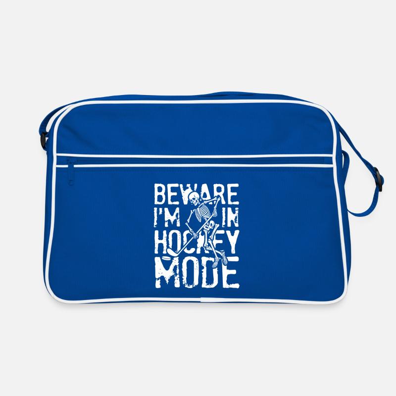 Beware I m In Hockey Mode Retro Tasche