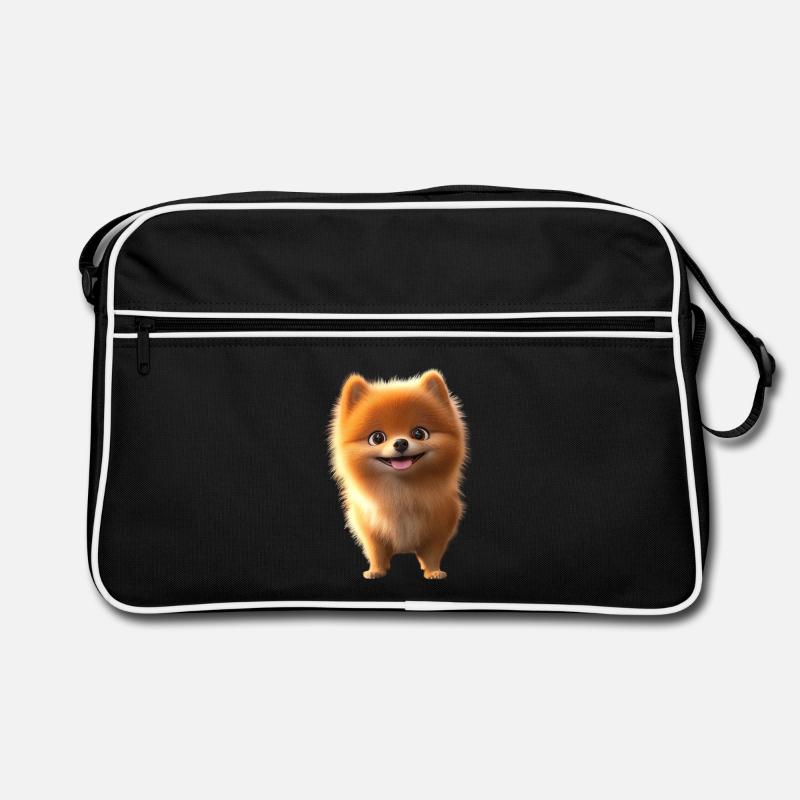 Zwergspitz Pommeraner Pom Süßer Deutscher Spitz Retro Tasche