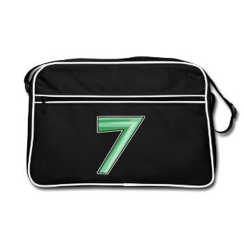 Seven motif number 7 - Retro Bag - black/white - Front