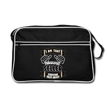 Seller Funny Saying Gift Idea - Retro Bag - black/white - Front
