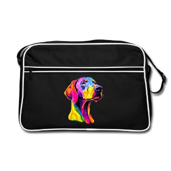 Dogue Allemand Hatz Mâle Saupacker Dogue Allemand - Sac Retro - noir/blanc - Devant
