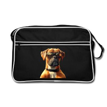 Boxer allemand Chien Boxer Club allemand Boxer Club allemand - Sac Retro - noir/blanc - Devant