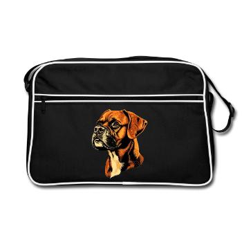 German Boxer Dog Boxer Club German Boxer Club - Retro Bag - black/white - Front