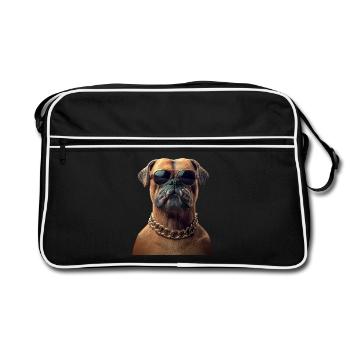 German Boxer Dog Boxer Club German Boxer Club - Retro Bag - black/white - Front