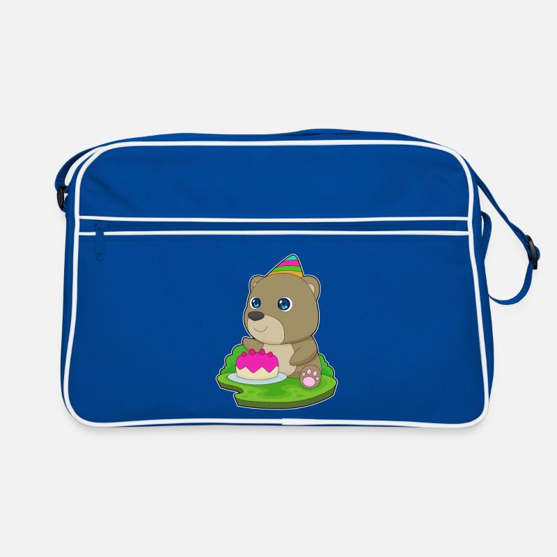 Bear Birthday Cake Retro Bag