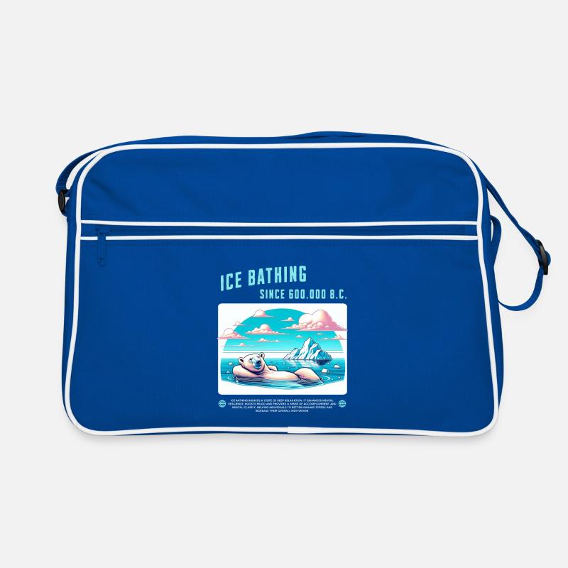 Relaxed polar bear while bathing in the Arctic Retro Bag