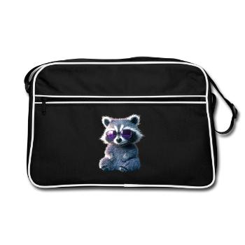 raton laveur raton laveur J’adore petit raton laveur mignon - Sac Retro - noir/blanc - Devant